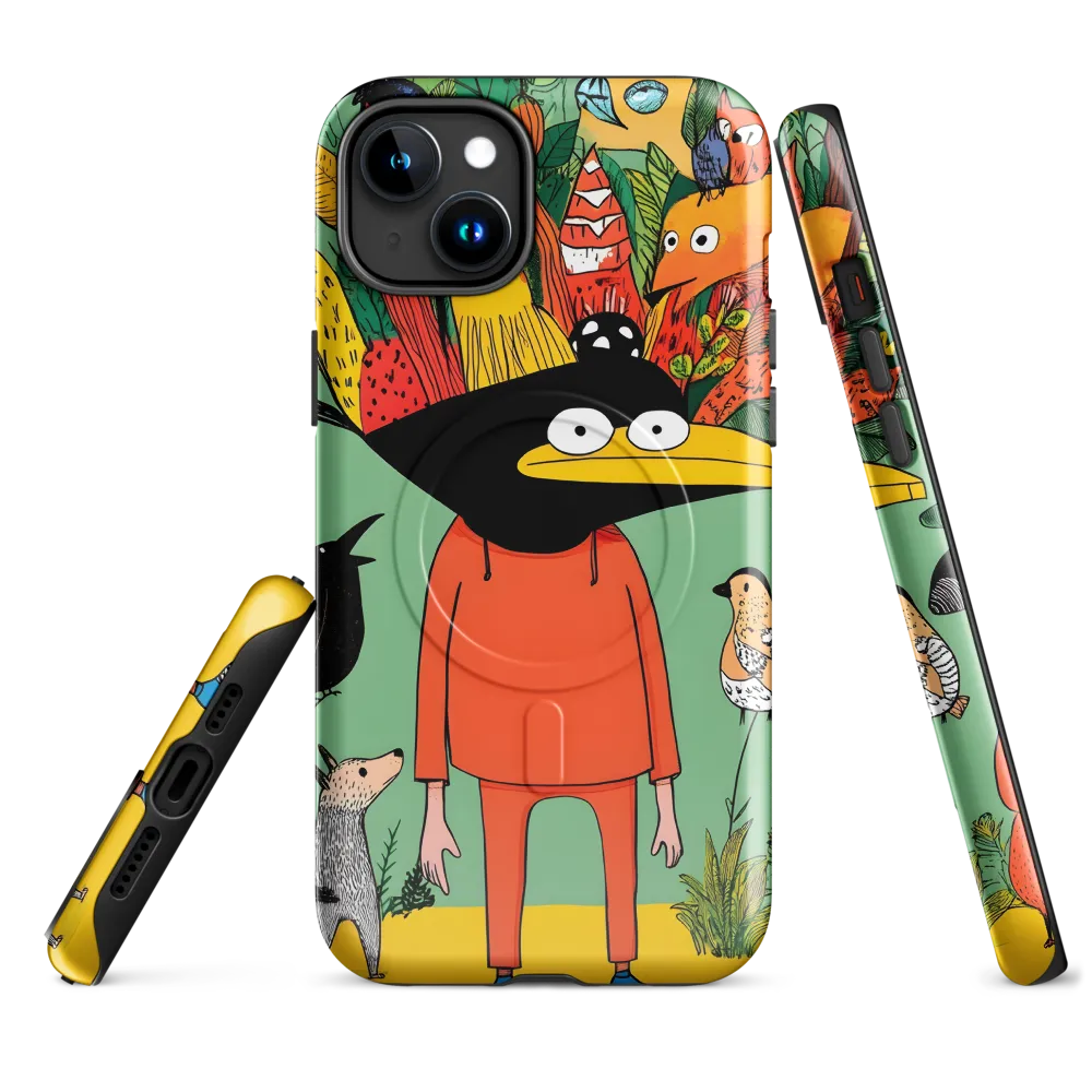 Whimsical Encounter in a Colorful Jungle