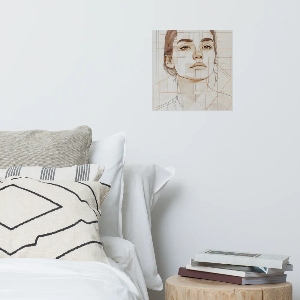 Geometric Serenity: A Minimalist Portrait