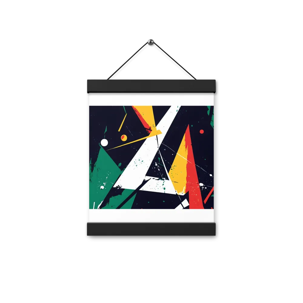 Dynamic Geometries | Poster With Black Wood Hanger | 8″×10″
