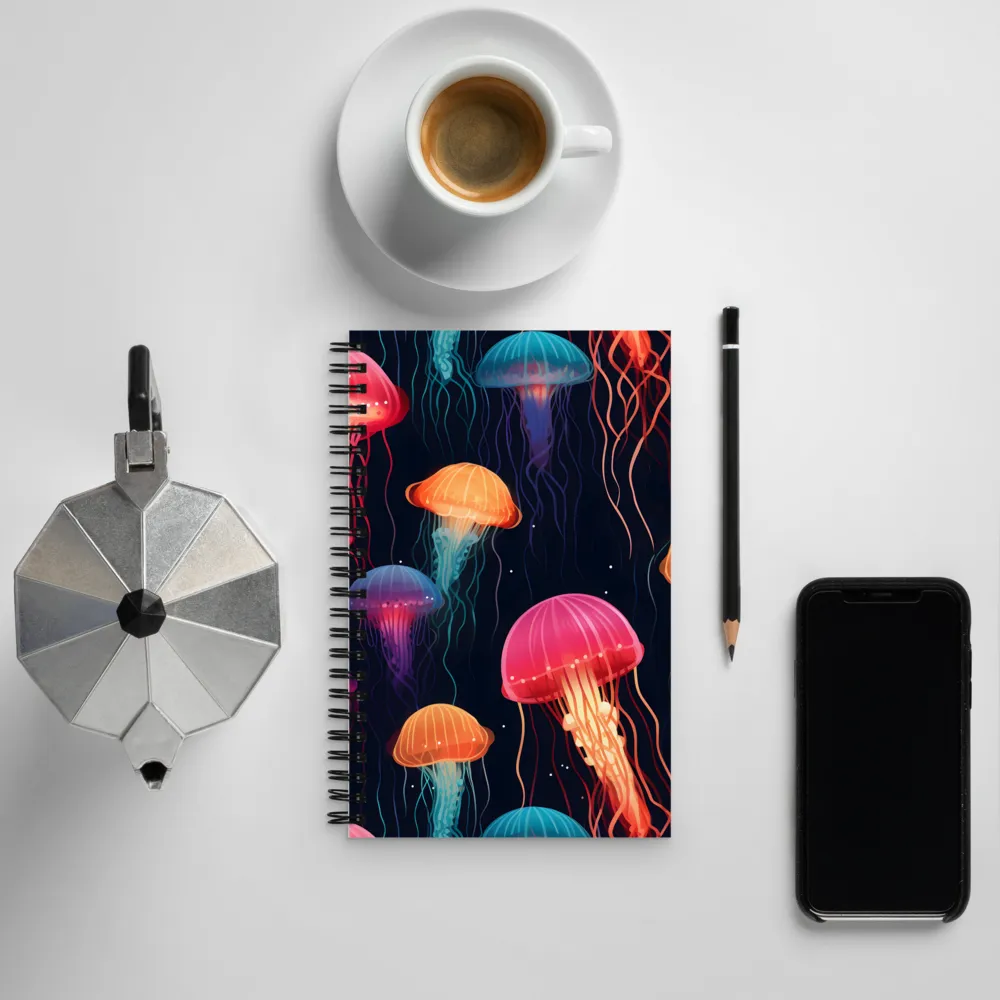 Ethereal Dance of Jellyfish | Spiral Notebook