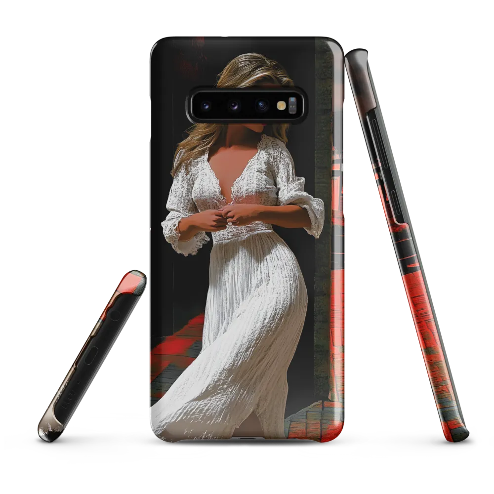 Elegance in White | Phone Case |  S10 Plus | Snap Case | Glossy