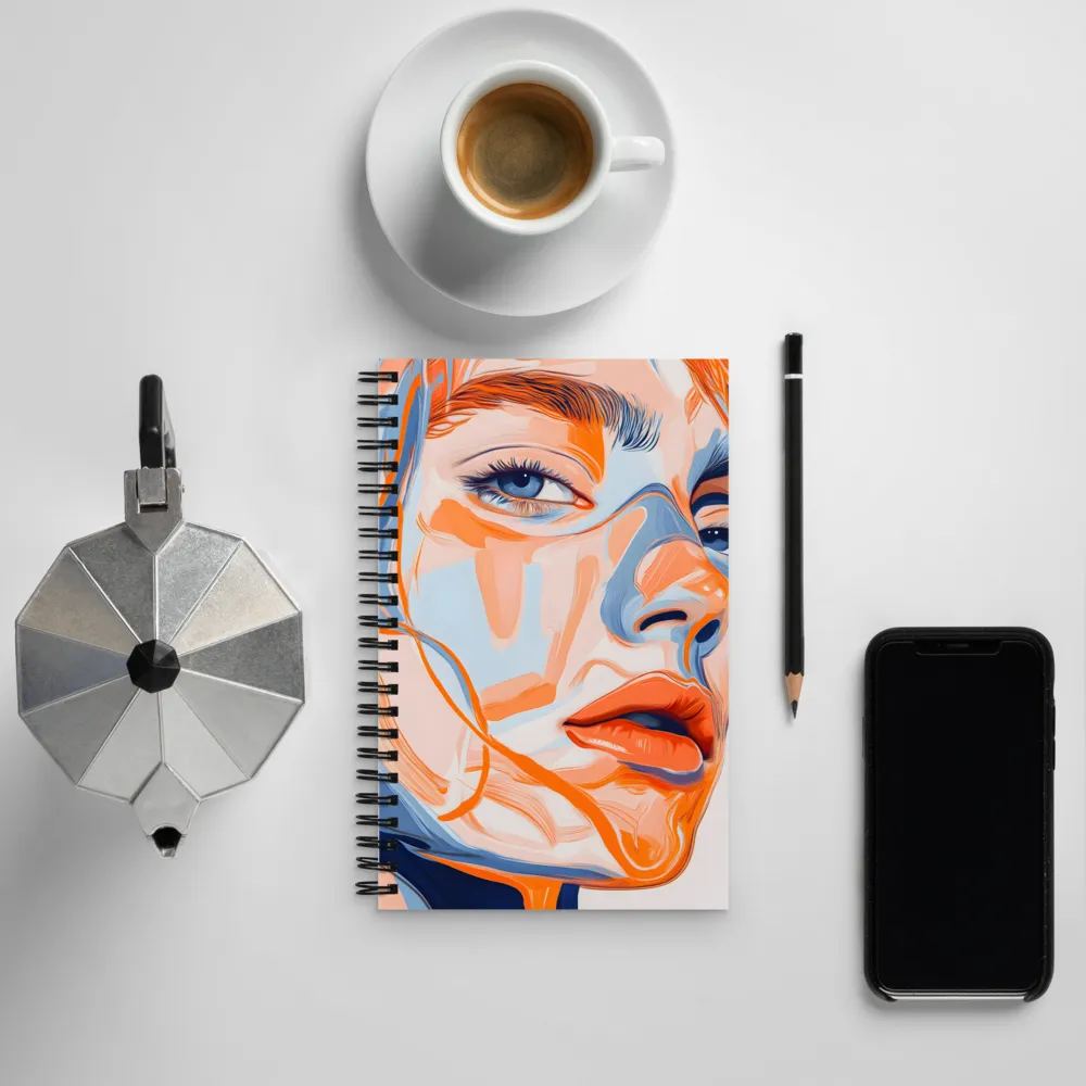 Echoes of Color: A Contemporary Portrait | Spiral Notebook