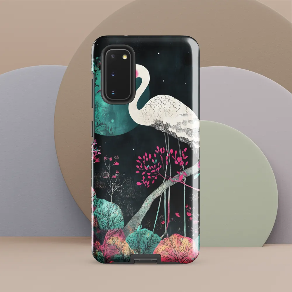 Ethereal Presence: Heron in a Floral Dreamscape