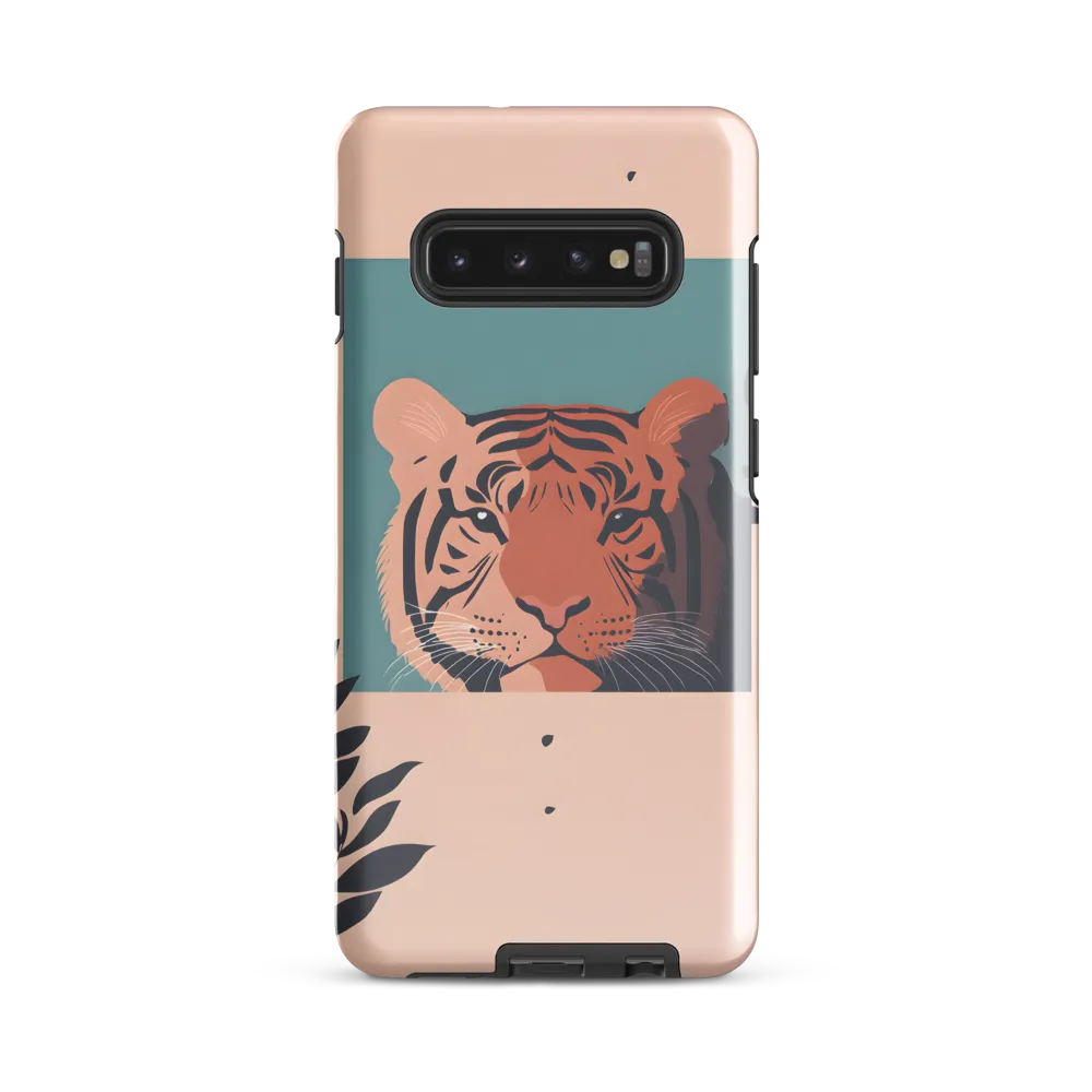 Whispers of the Wild: A Tiger's Gaze | Phone Case |  S10 Plus | Tough Case | Glossy