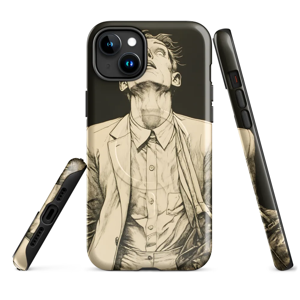 Desperate Gaze | Phone Case |  15 Plus | MagSafe® Tough Case | Glossy