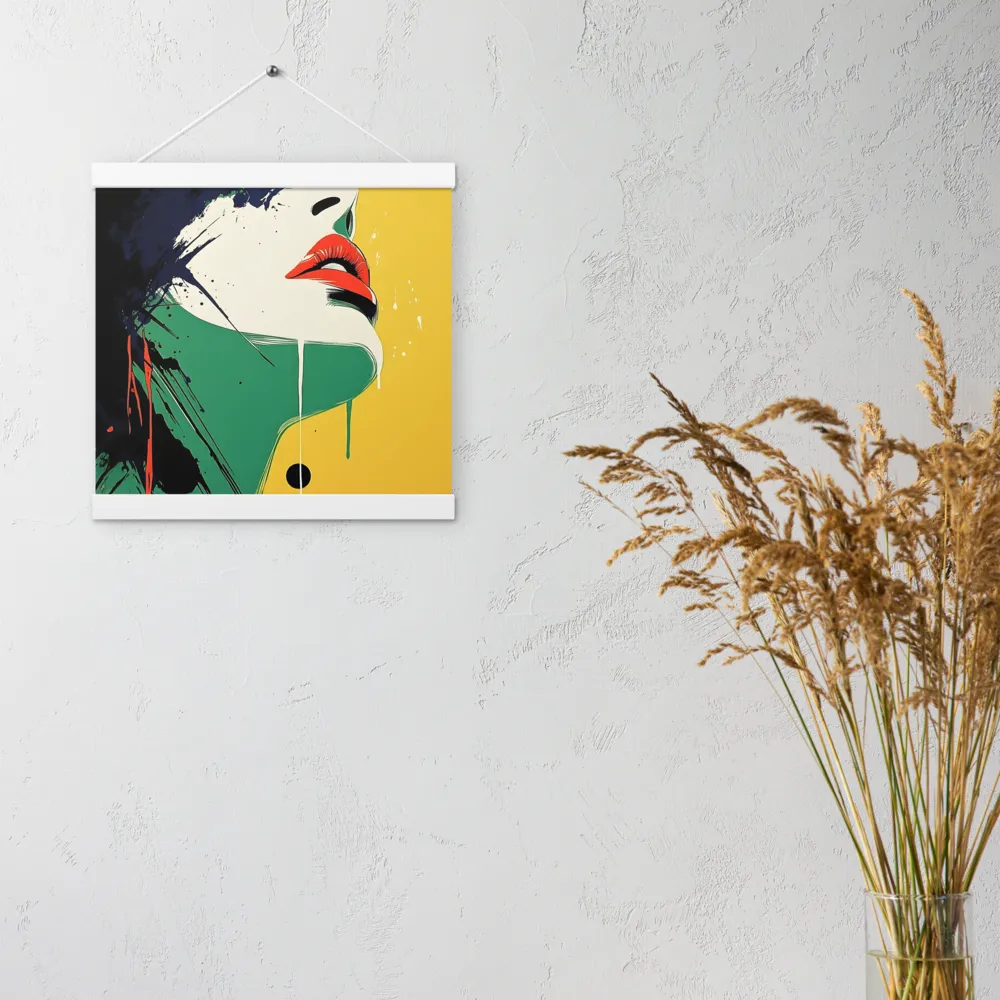 Bold Reflections: A Pop Art Portrait | Poster With White Wood Hanger | 12″×12″
