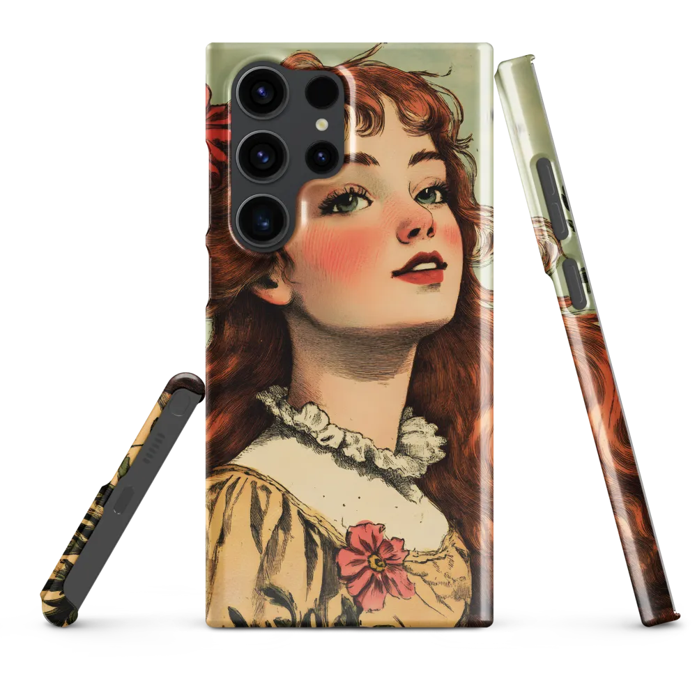 Whimsical Portrait of a Flower-Adorned Girl