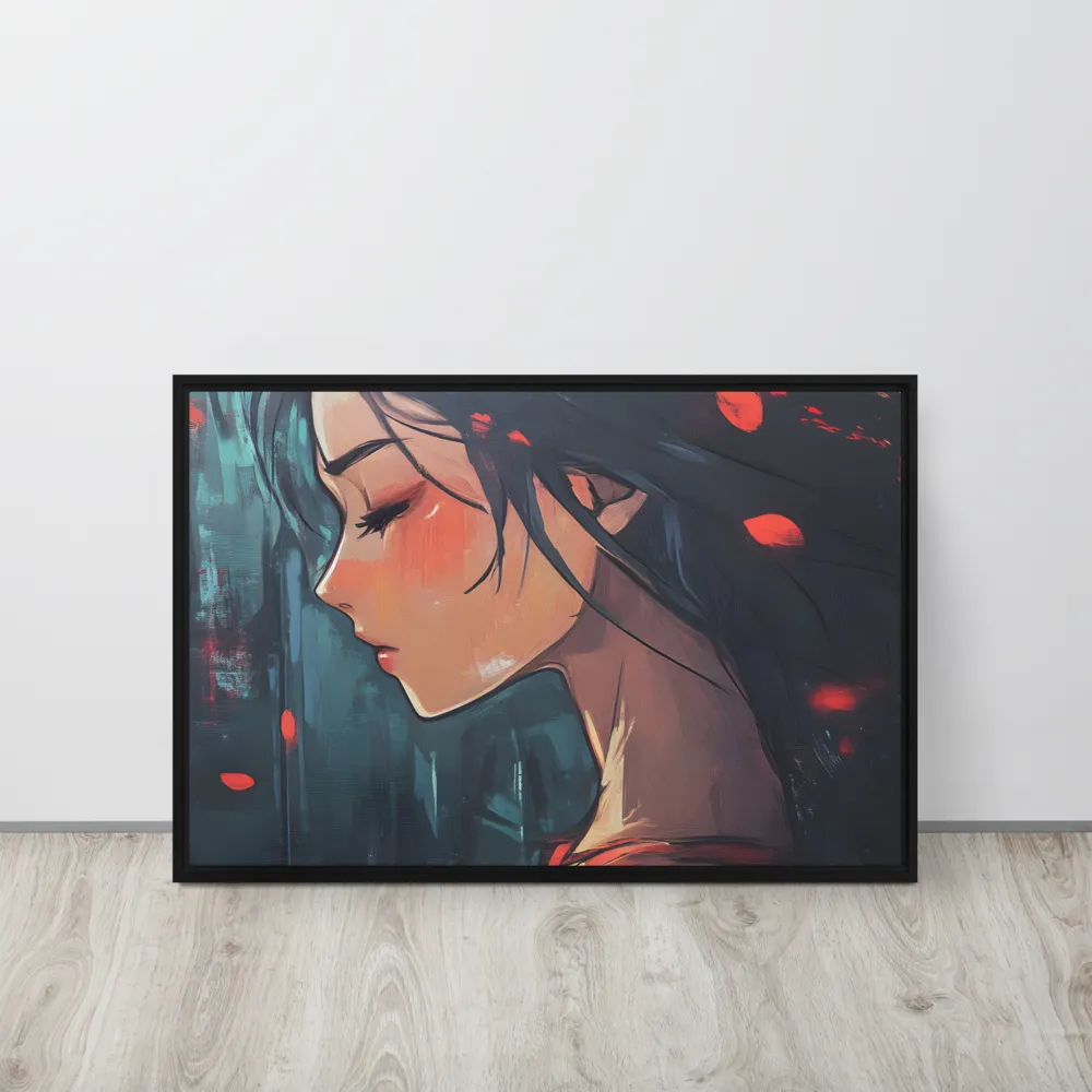 Whispers of Melancholy | Canvas with Black Frame | 20″×30″