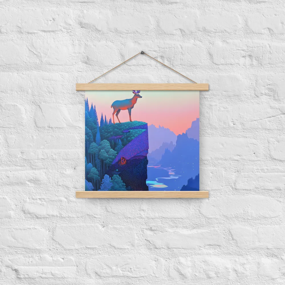 Majestic Refuge | Poster With Oak Wood Hanger | 14″×14″