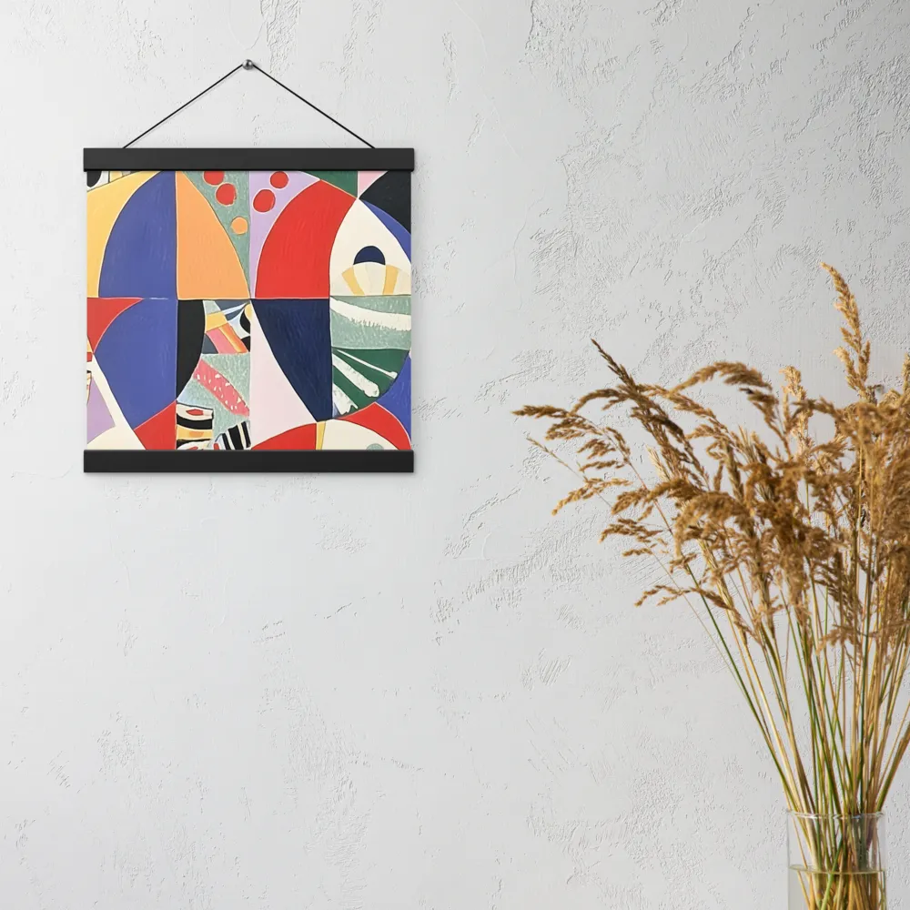 Dynamic Mosaic Symmetry | Poster With Black Wood Hanger | 12″×12″