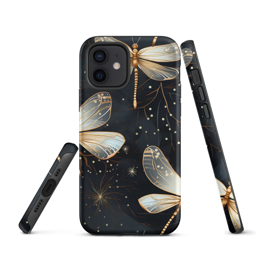 Ethereal Dance: Dragonflies in a Midnight Garden
