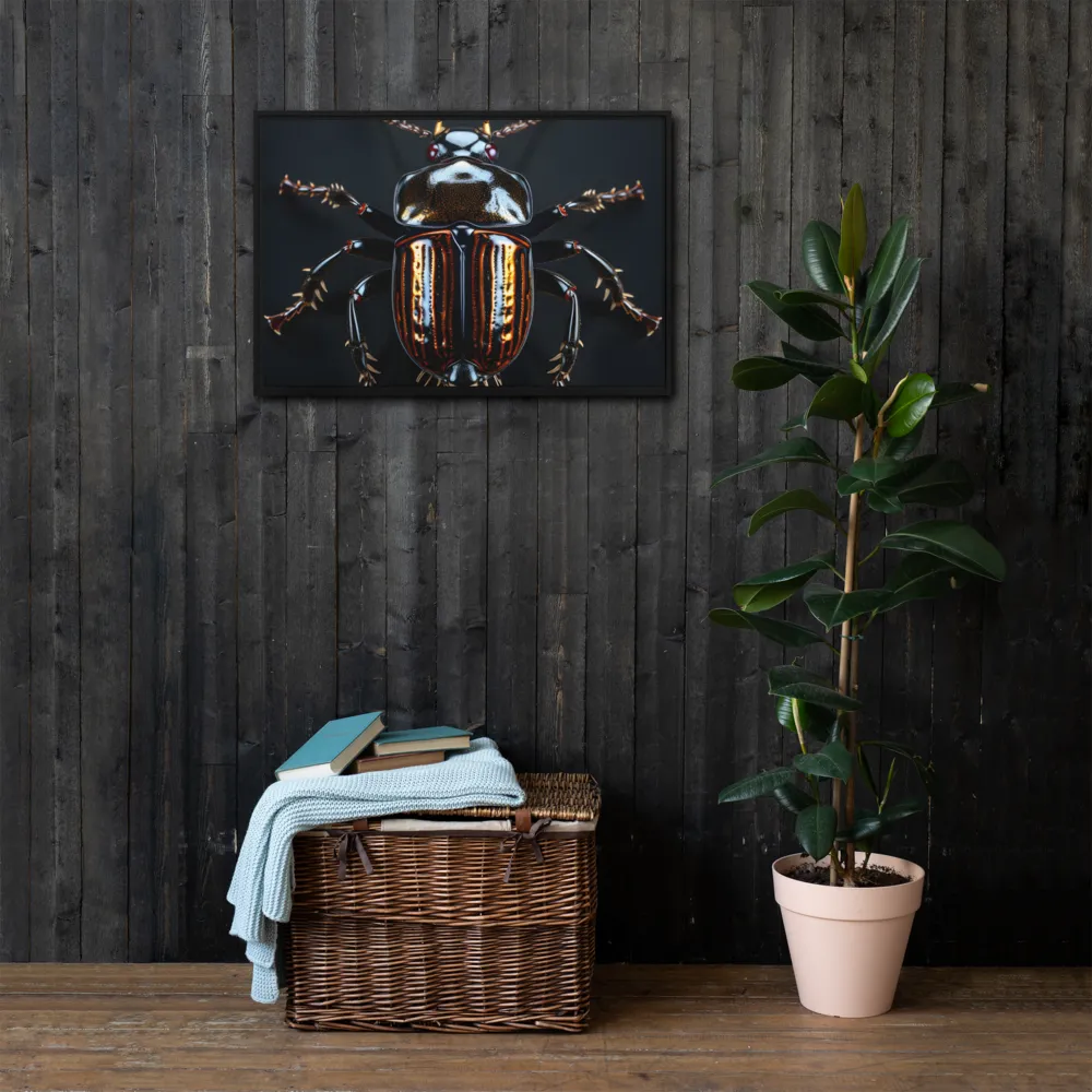 Luminous Insect Majesty | Canvas with Black Frame | 20″×30″