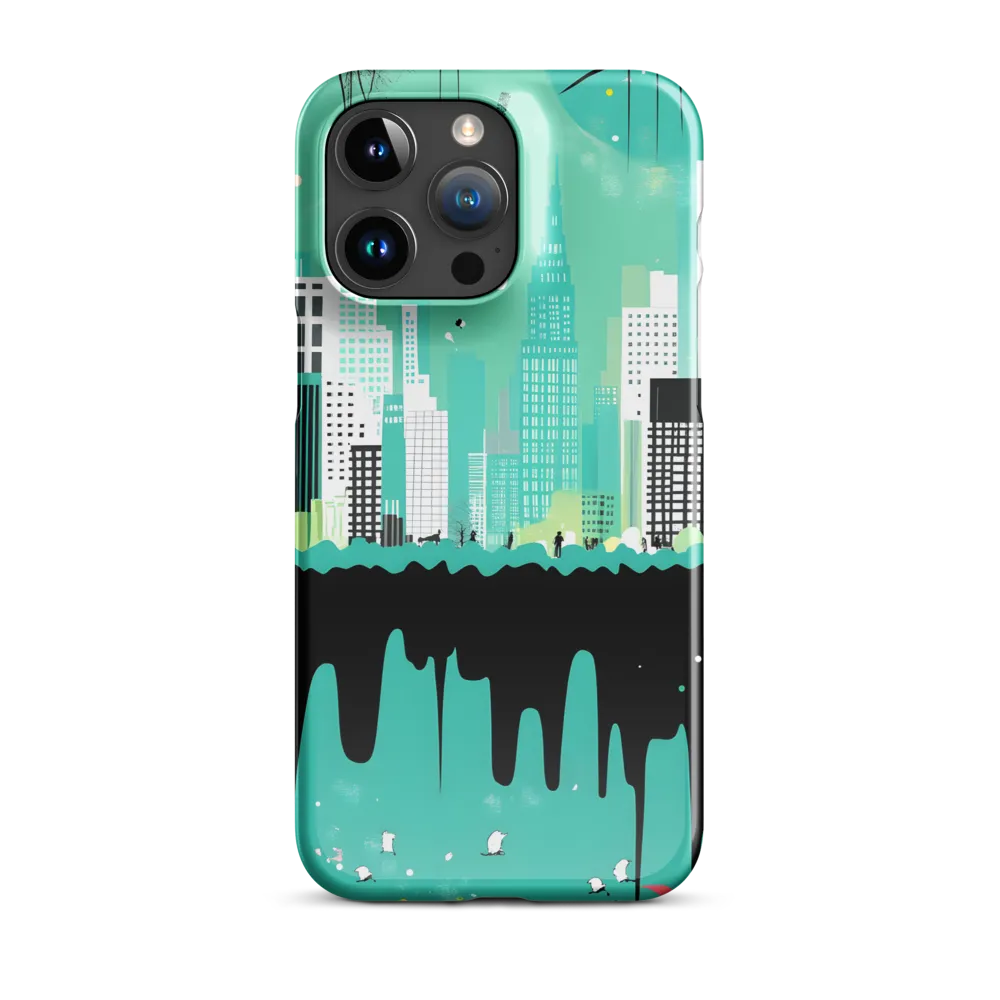 Urban Symphony: A Teal Tale | Phone Case |  15 Pro Max | Snap Case | Glossy
