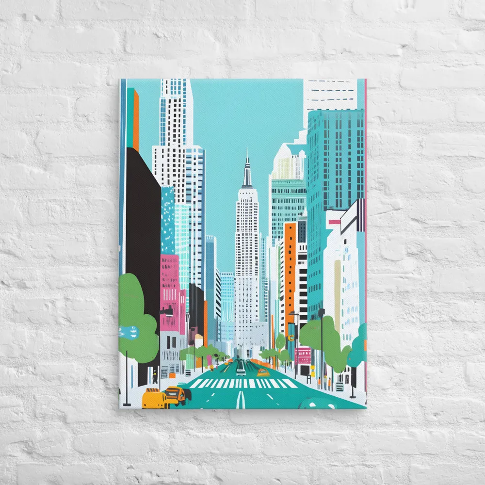 Urban Symphony: A Modern Cityscape | Canvas | 24″×32″