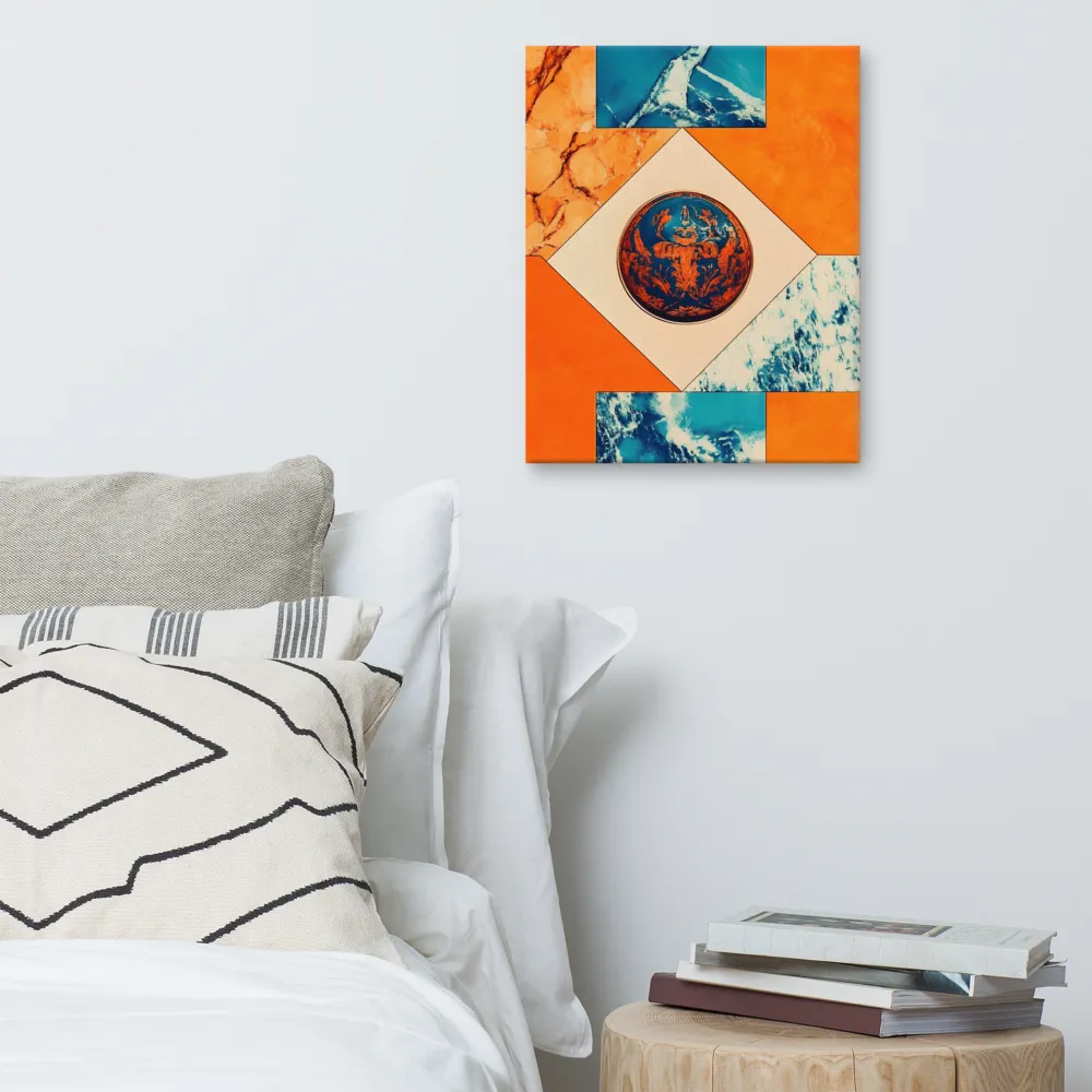 Harmonious Encounters: Abstract Geometry | Canvas | 16″×20″
