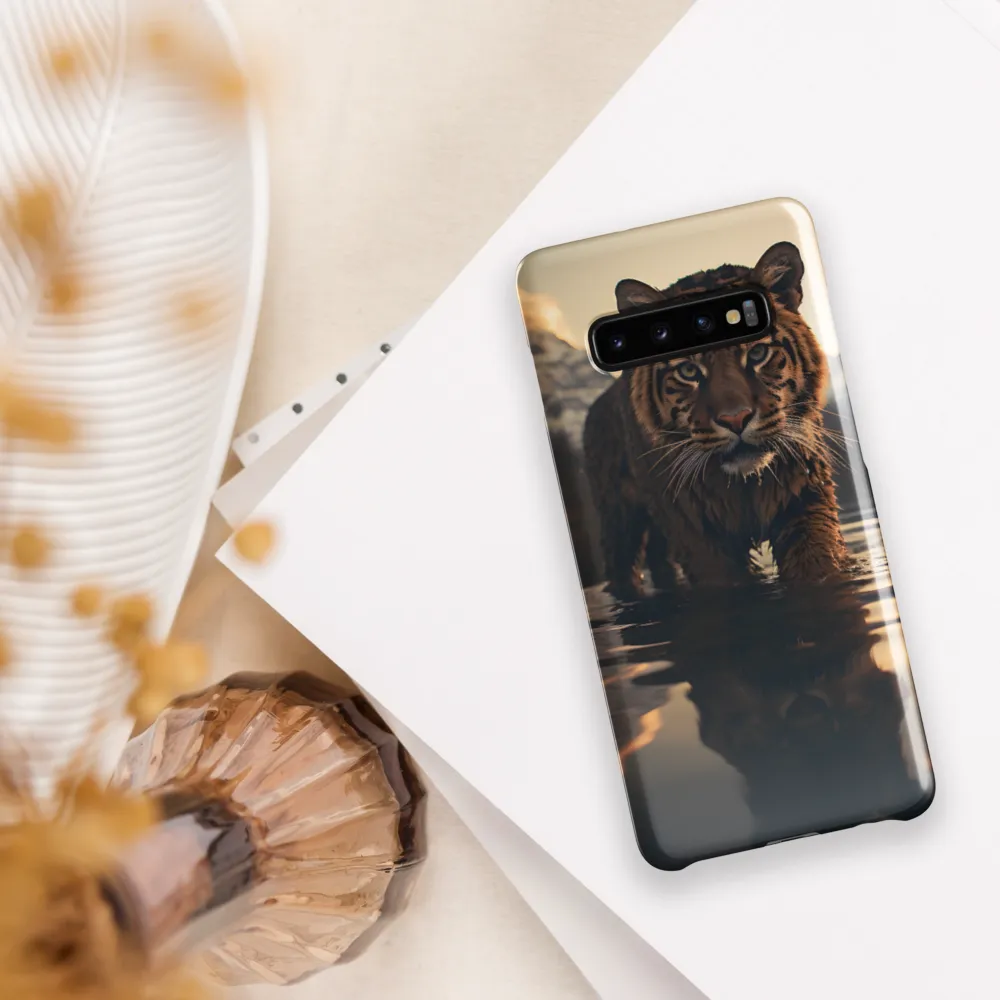 Majestic Reflection: The Tiger's Domain | Phone Case |  S10 Plus | Snap Case | Glossy