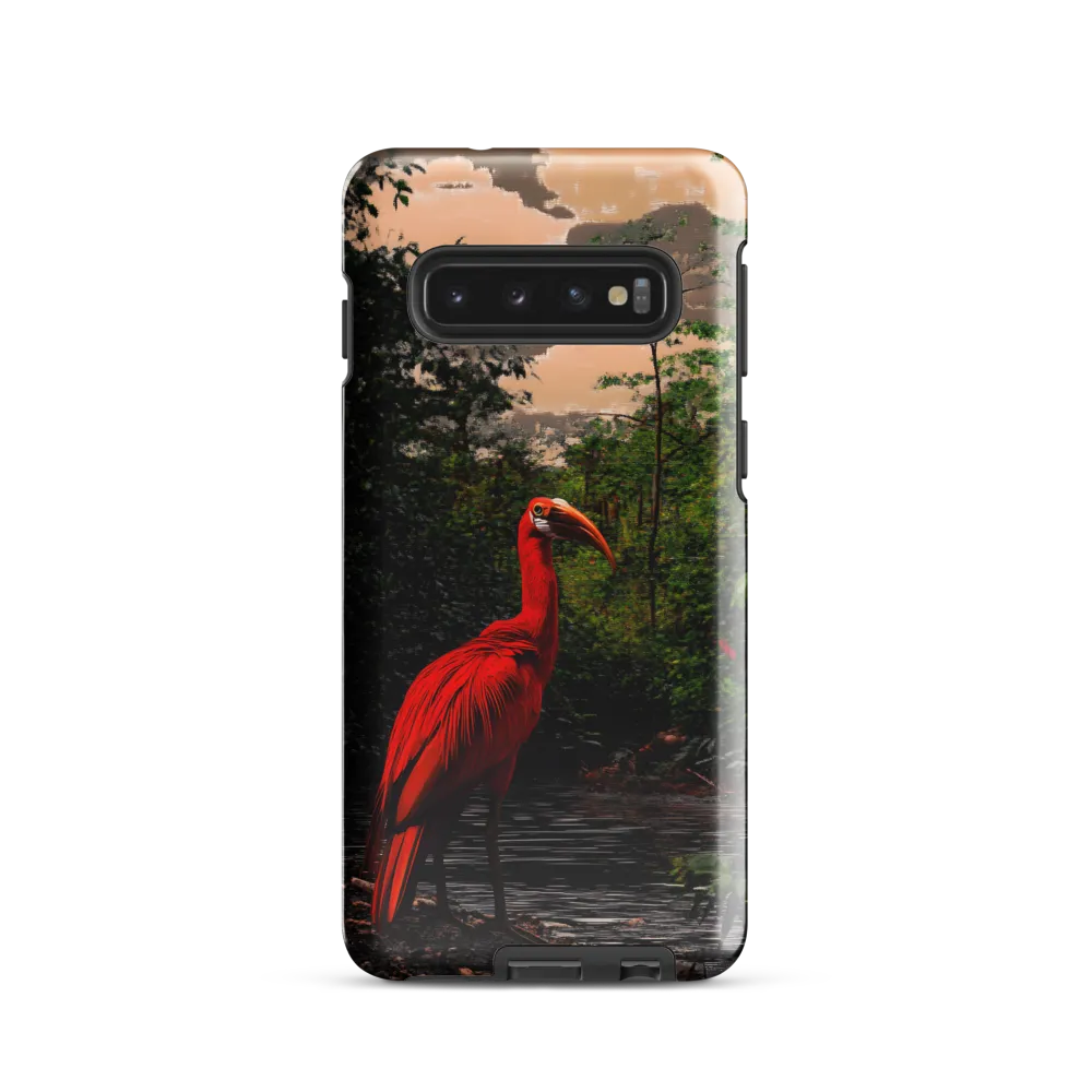 Enigmatic Elegance: The Scarlet Observer | Phone Case |  S10 | Tough Case | Glossy