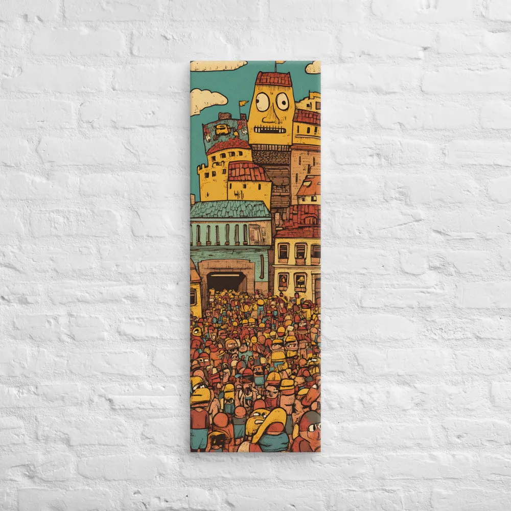 The Quirky City Gathering | Canvas | 12″×36″