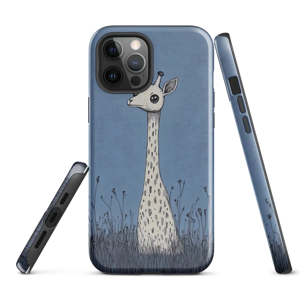 Whimsical Giraffe in Blue