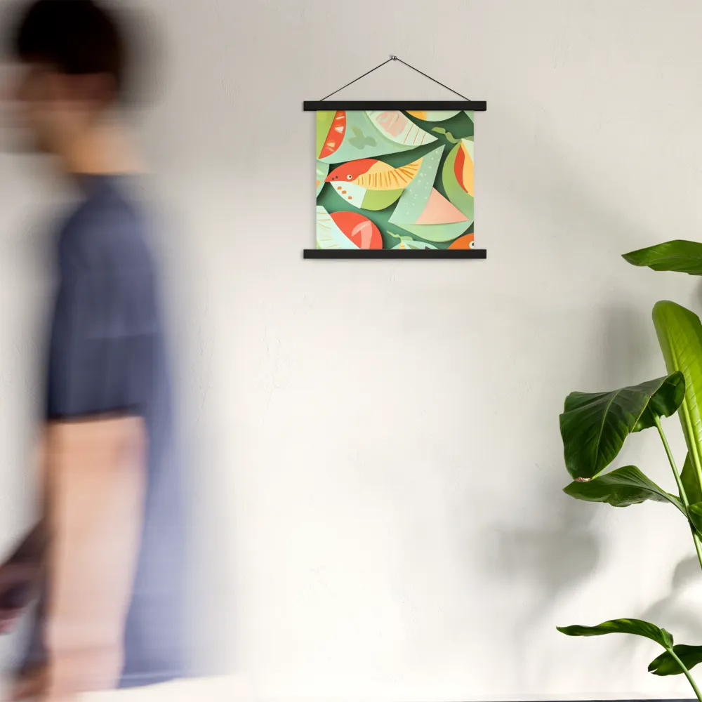 Nature's Palette | Poster With Black Wood Hanger | 14″×14″
