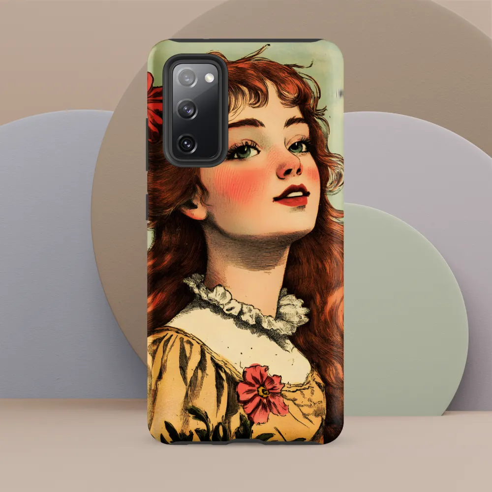 Whimsical Portrait of a Flower-Adorned Girl