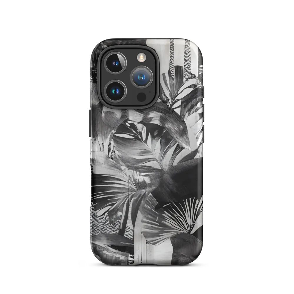 Monochrome Serenity in Tropical Foliage