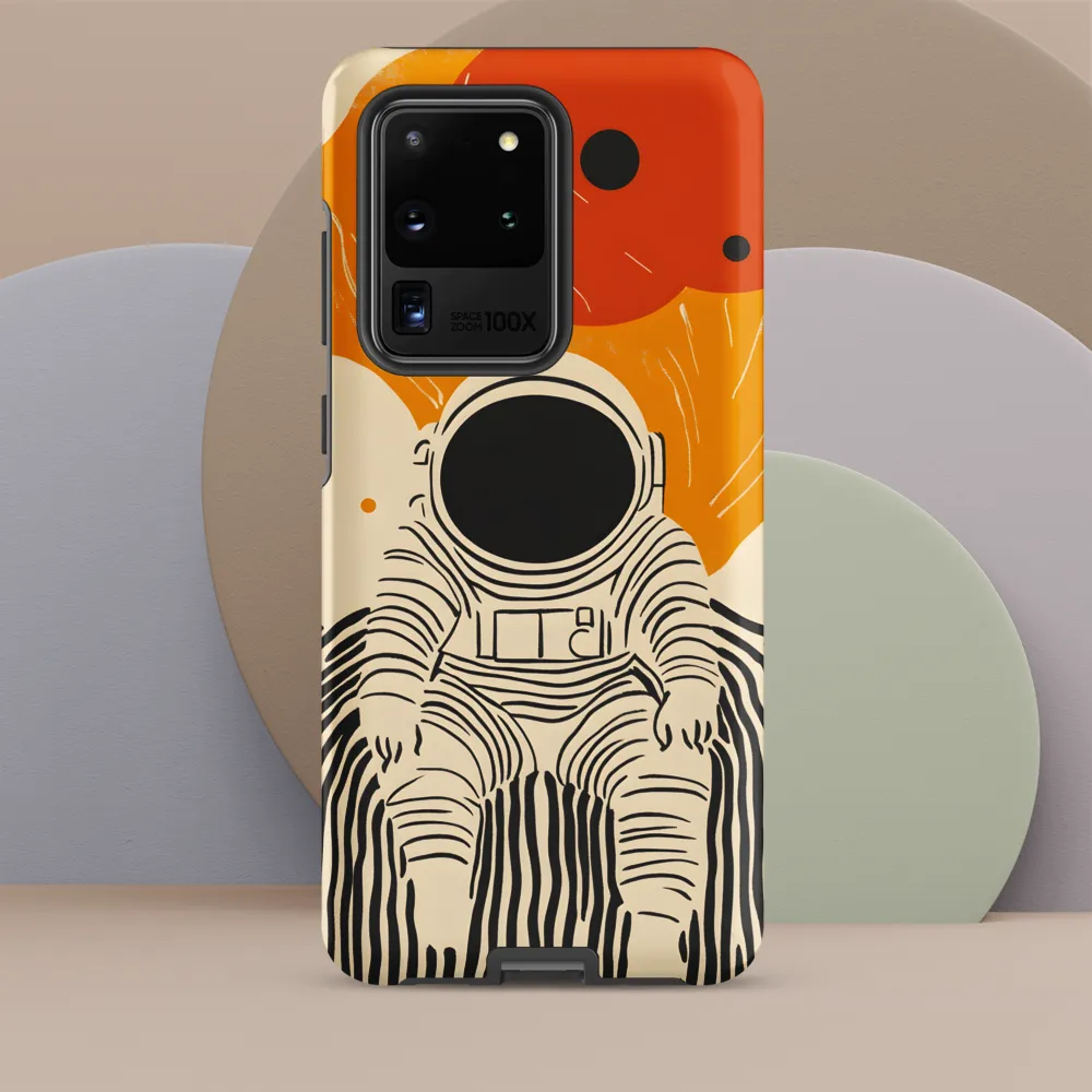 Astronaut in Cosmic Thoughts | Phone Case |  S20 Ultra | Tough Case | Matte