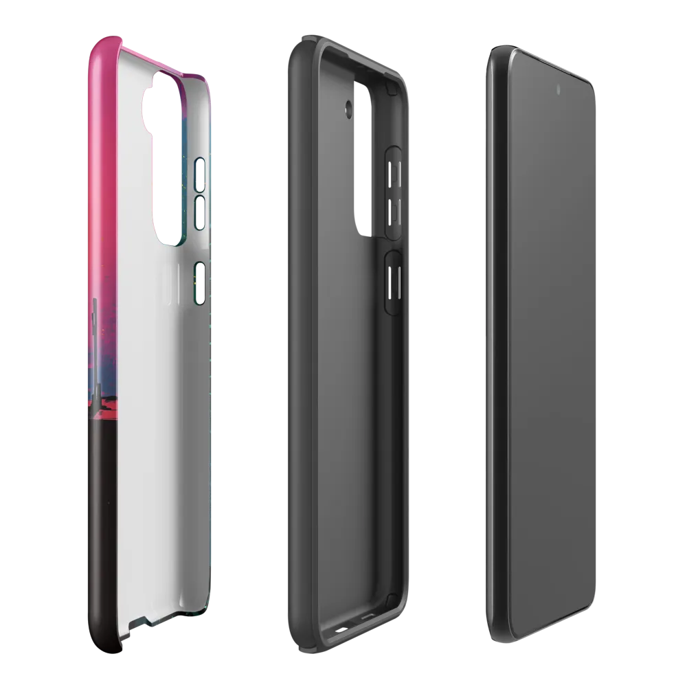 Neon Horizon | Phone Case |  S21 Plus | Tough Case | Glossy
