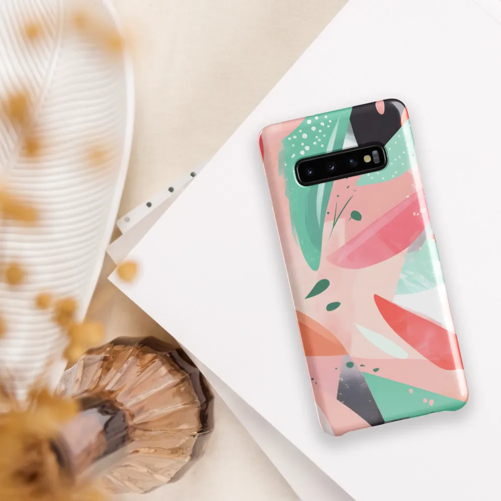 Whimsical Harmony: An Abstract Encounter | Phone Case |  S10 Plus | Snap Case | Glossy