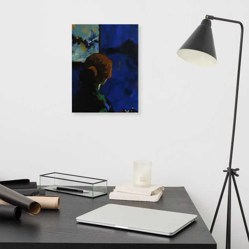 Contemplation Under the Night Sky | Canvas | 12″×16″