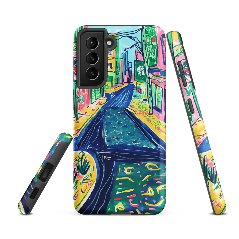 Dreamy Street in Vibrant Hues