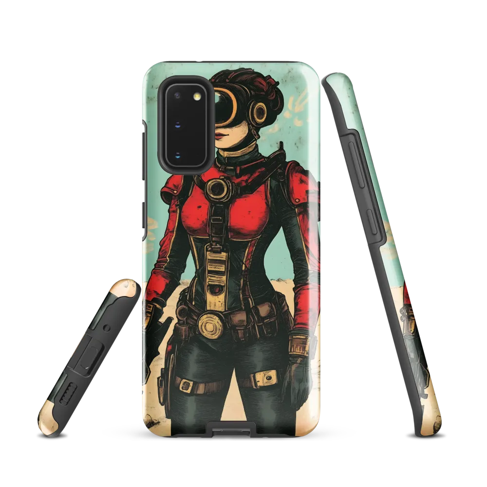 Futuristic Explorer: A Steampunk Adventure | Phone Case |  S20 | Tough Case | Glossy