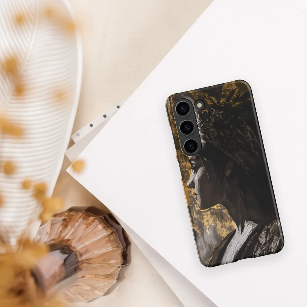 Golden Elegance: A Modern Profile Portrait
