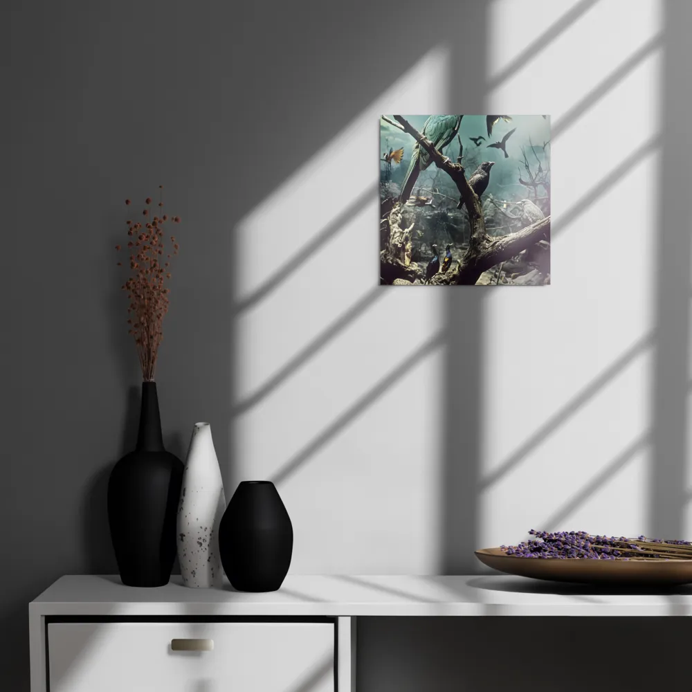Whispers of the Avian Realm | Metal Print | 12″×12″