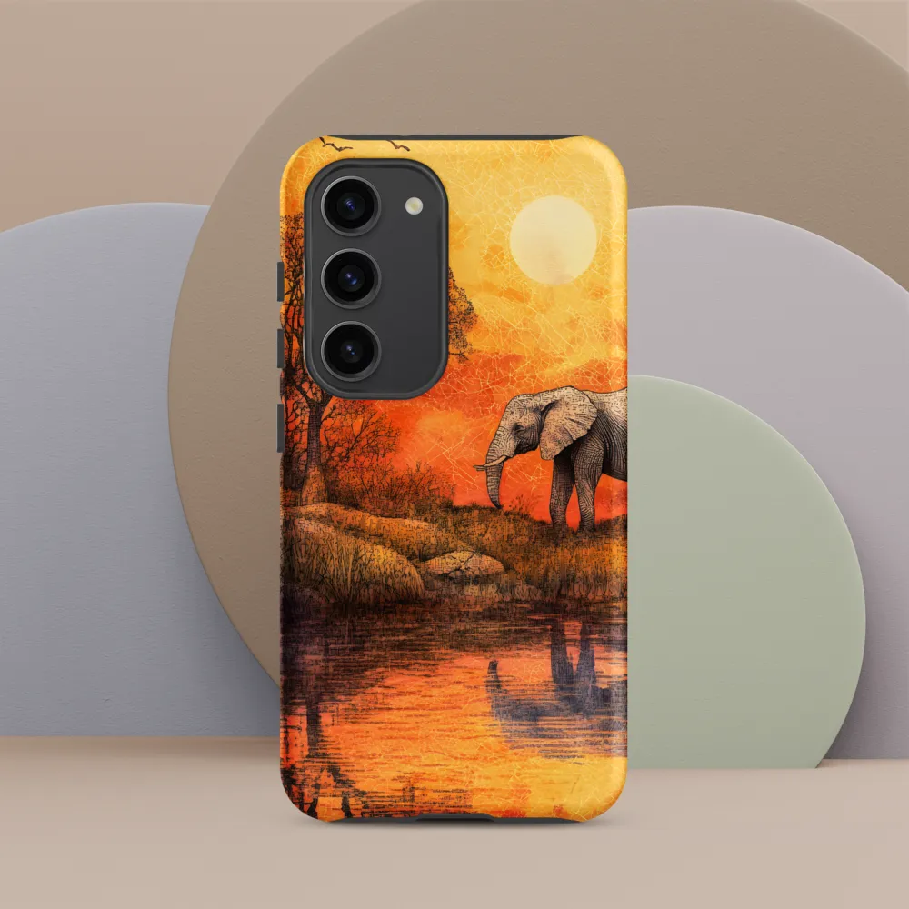 Elephant's Serenity at Dusk