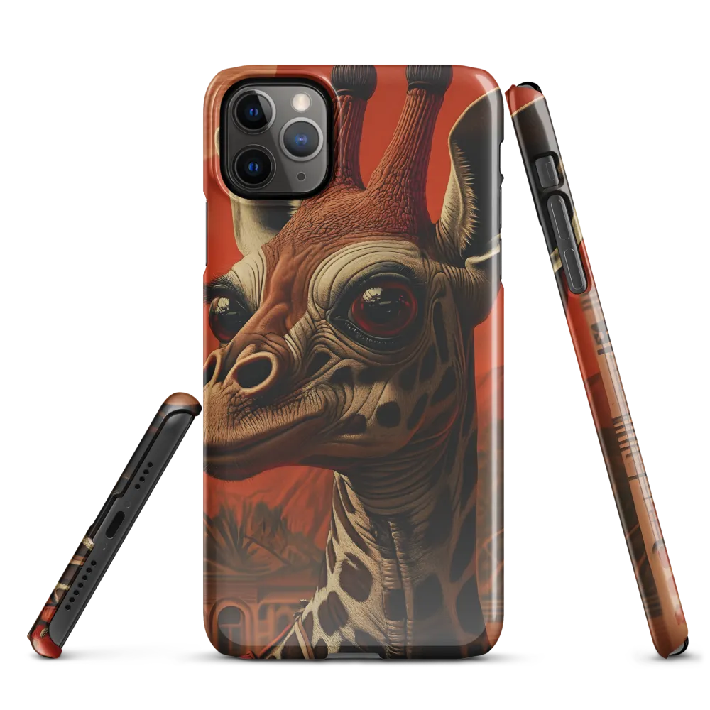 Whimsical Giraffe in an Orange Dreamscape | Phone Case |  11 Pro Max | Snap Case | Glossy