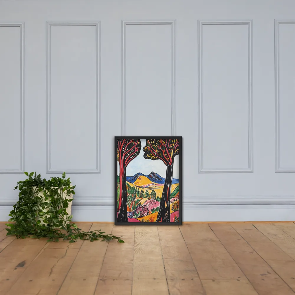 Vibrant Nature's Embrace | Poster with Black Frame | 18″×24″