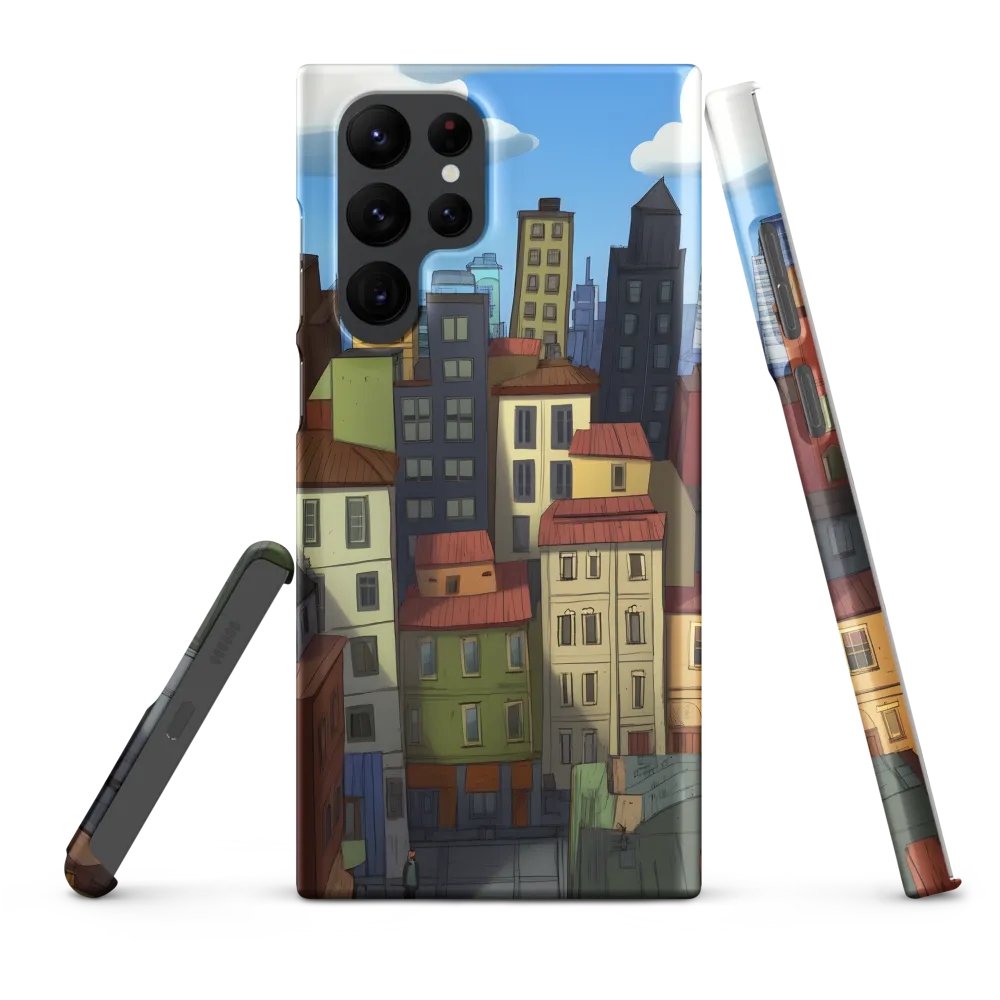 Urban Symphony: A Colorful Cityscape | Phone Case |  S22 Ultra | Snap Case | Matte