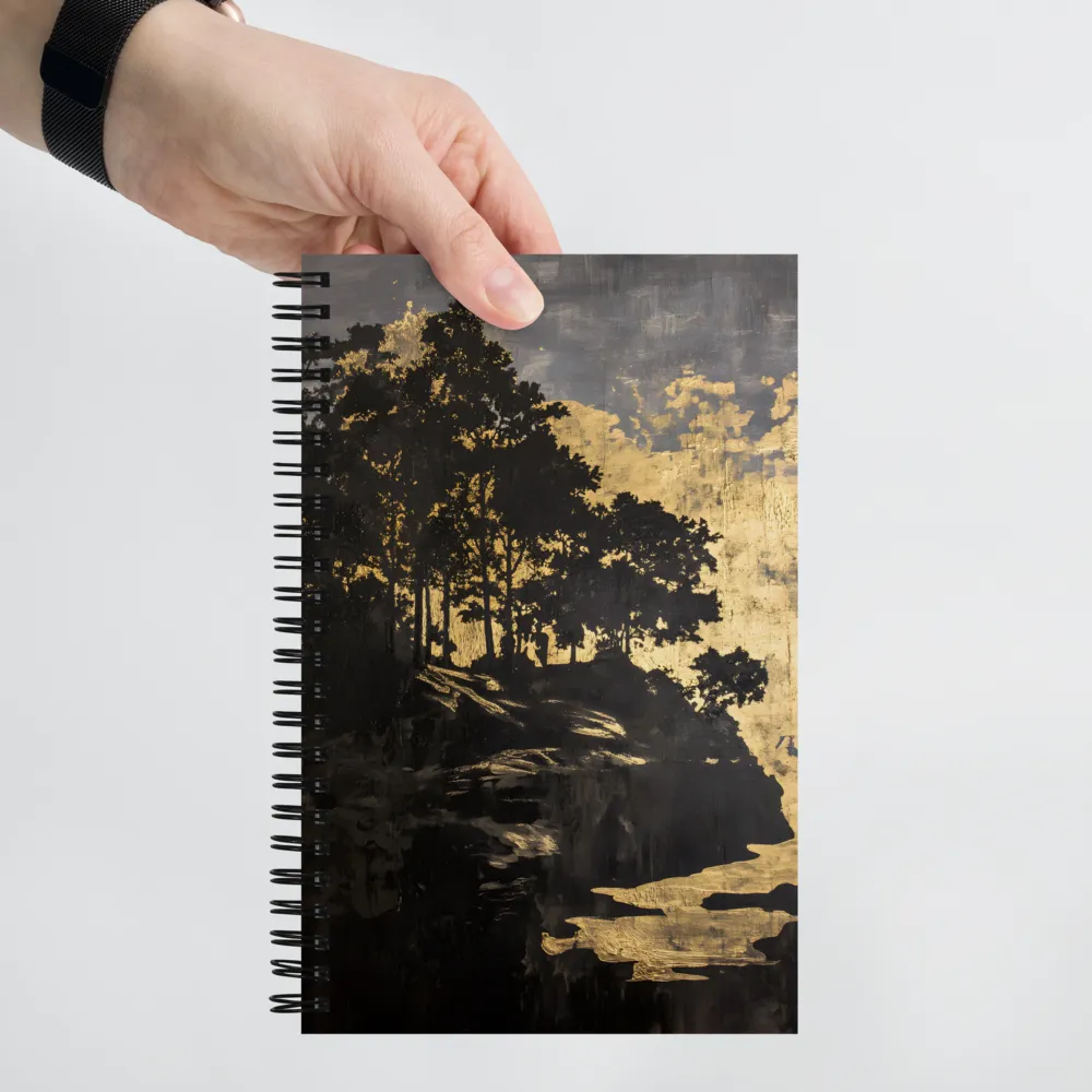 Golden Silhouettes | Spiral Notebook