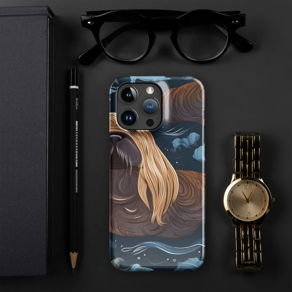 Whimsical Walruses in Deep Blue