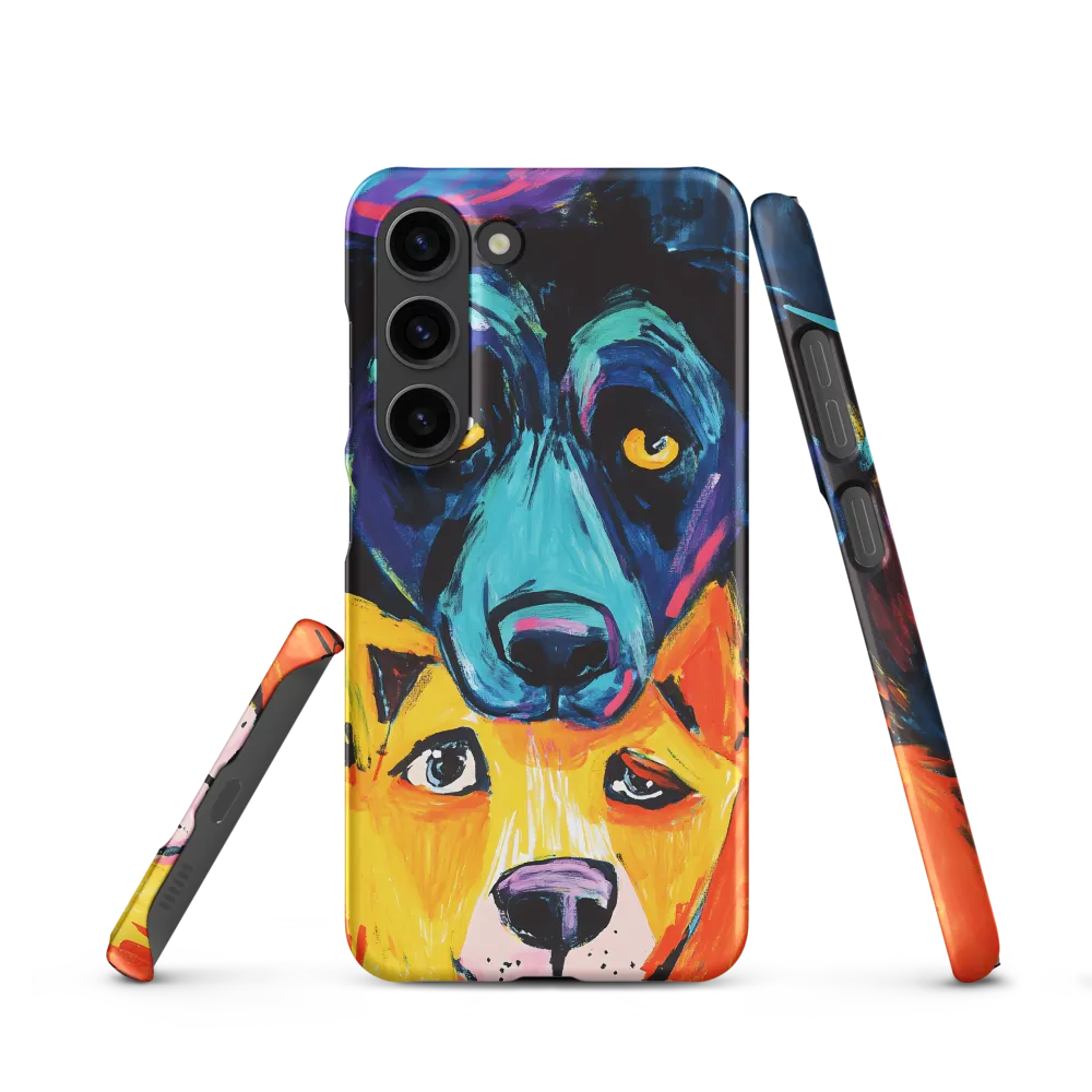 Vibrant Companions: An Expression of Canine Spirit | Phone Case |  S23 | Snap Case | Matte