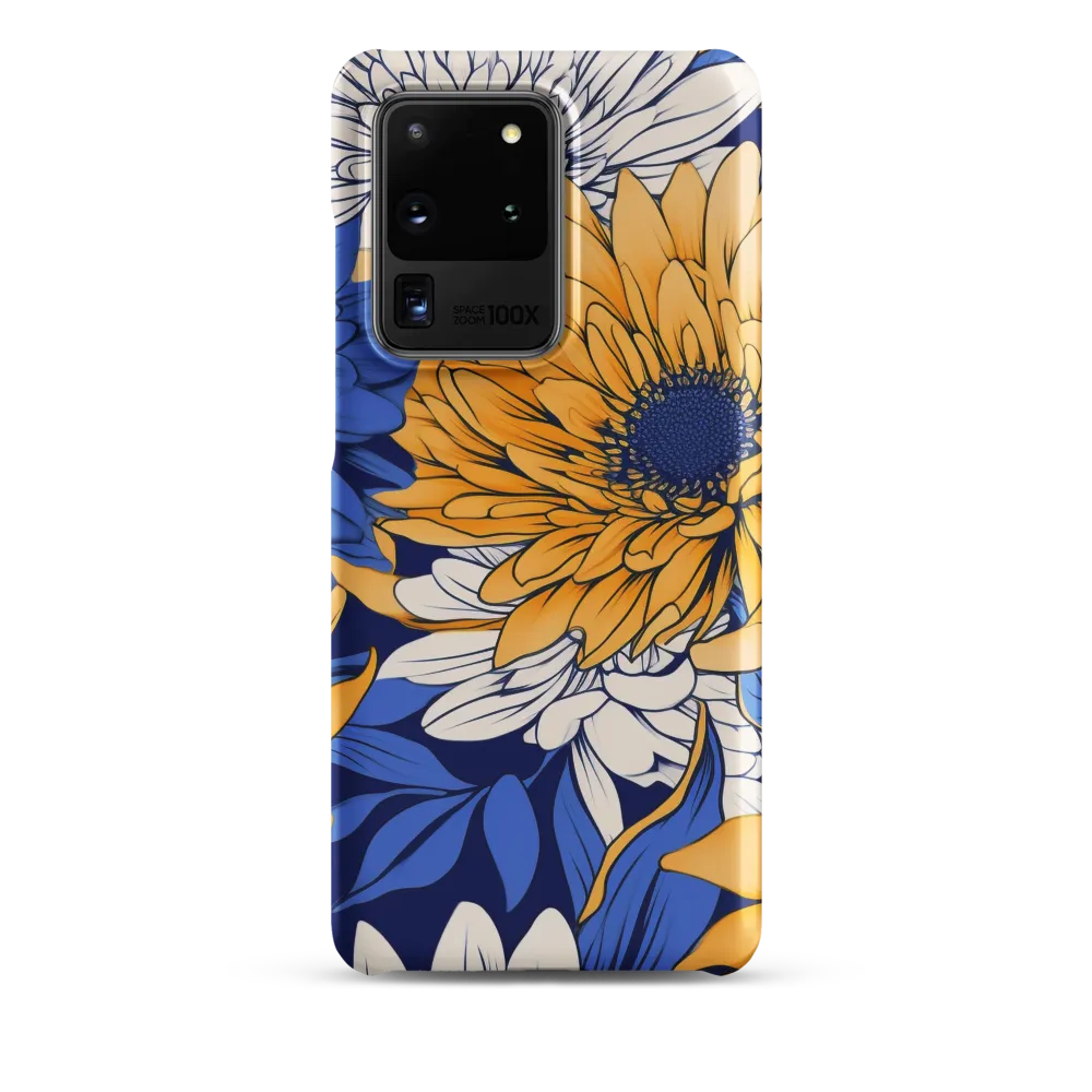 Floral Harmony in Blue and Yellow