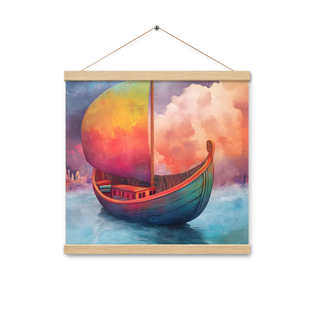 Dream Voyager | Poster With Oak Wood Hanger | 16″×16″