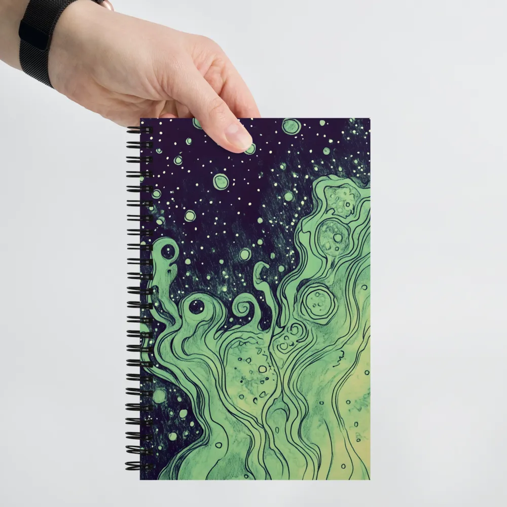 Cosmic Whirl: An Abstract Journey | Spiral Notebook