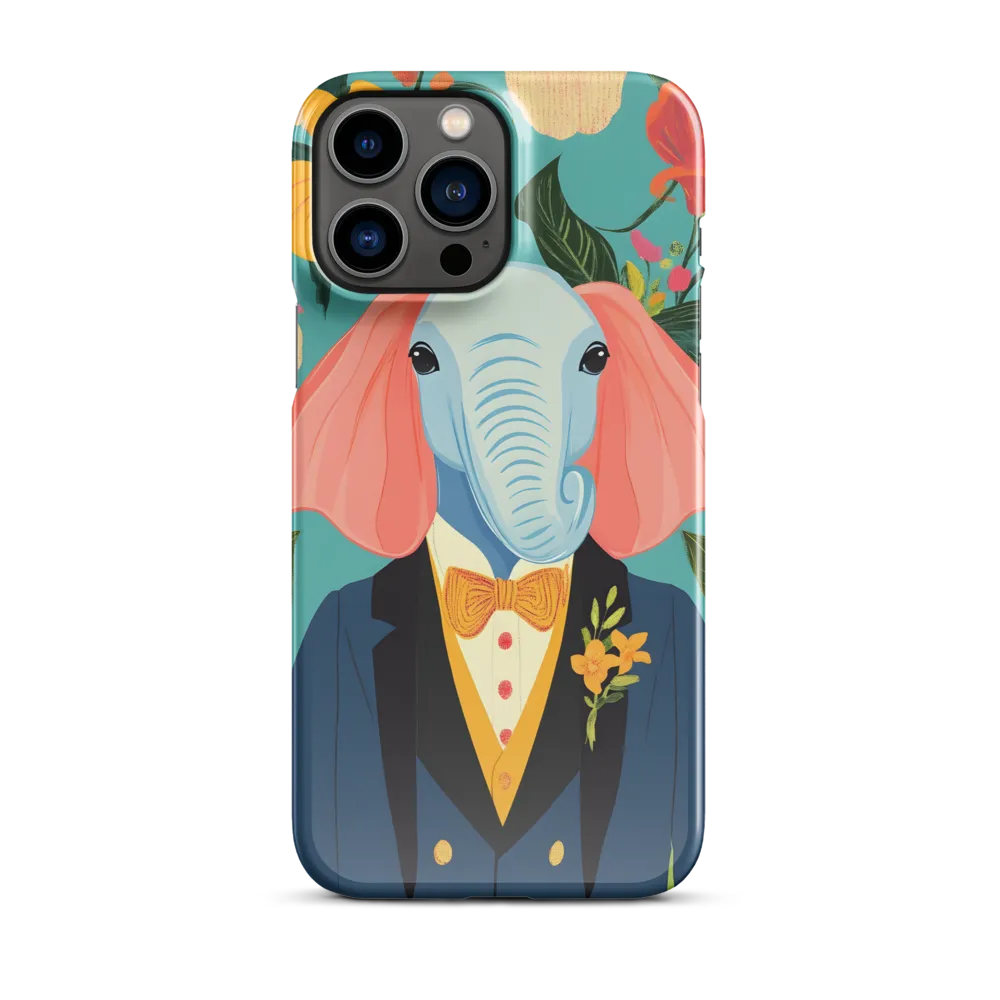 Dapper Elephant in Floral Tailcoat