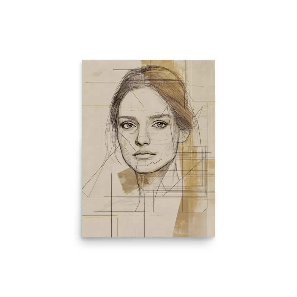 Geometric Elegance: A Modern Portrait | Poster | 12″×16″