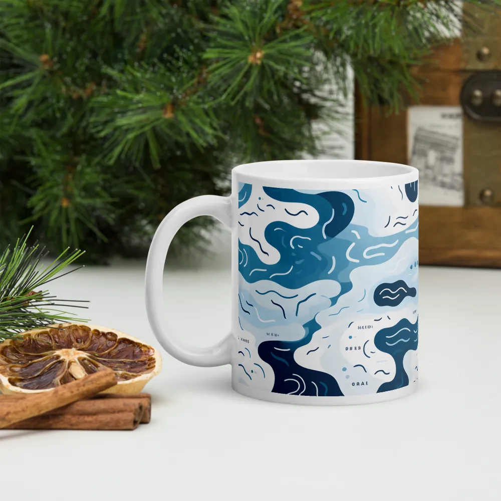 Flowing Waters: An Abstract Journey | Mugs | Multiple Sizes & Colors