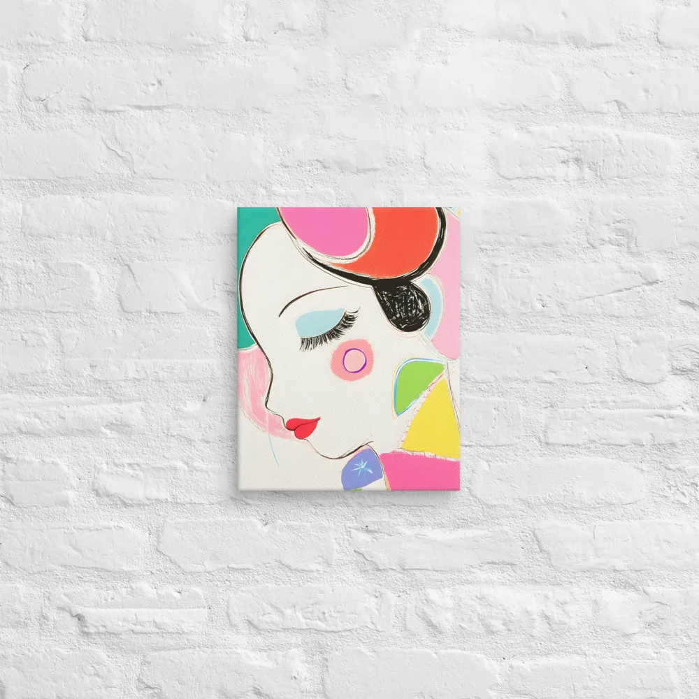 Whimsical Portrait in Colorful Abstraction | Canvas | 11″×14″