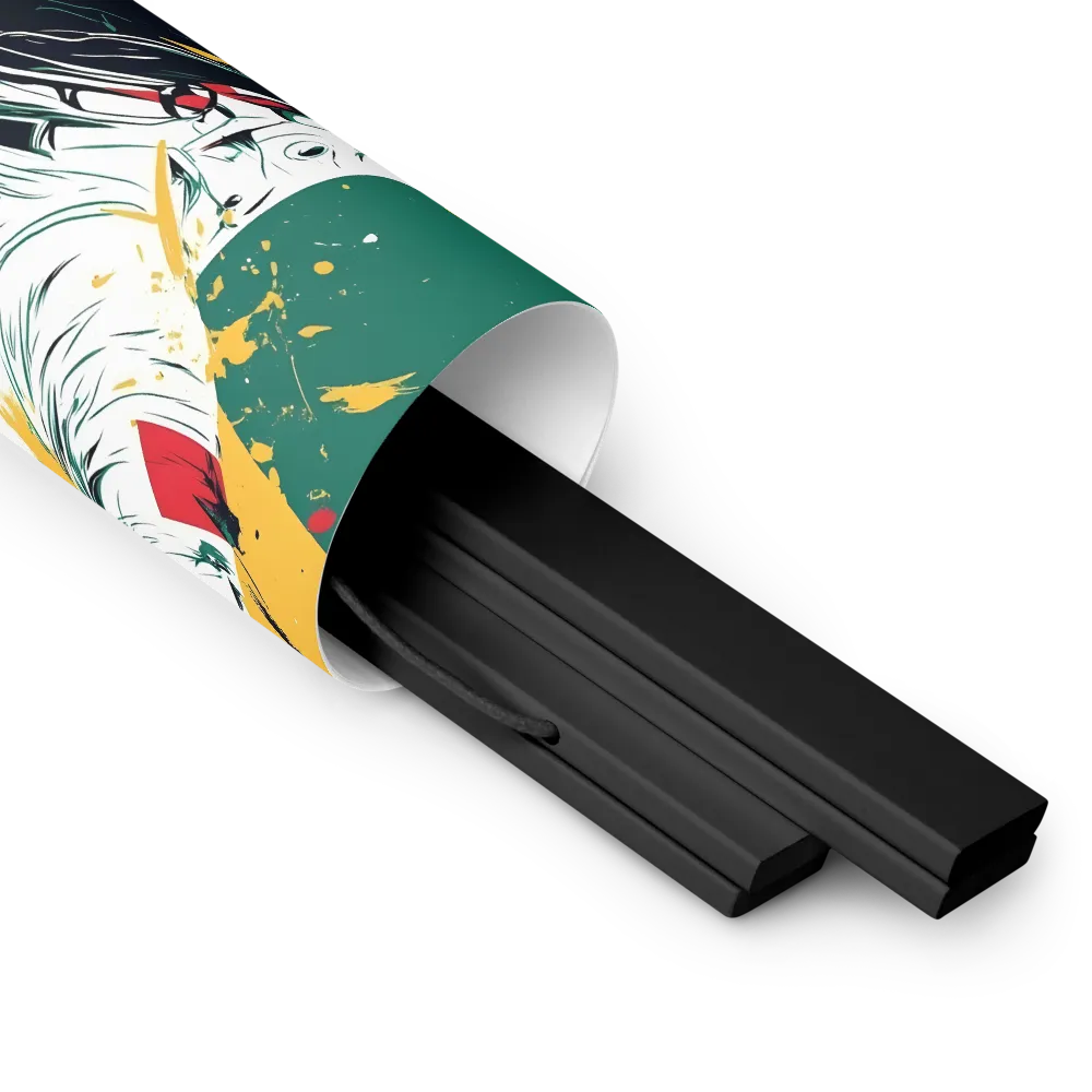 Galactic Explorer: A Modern Odyssey | Poster With Black Wood Hanger | 10″×10″