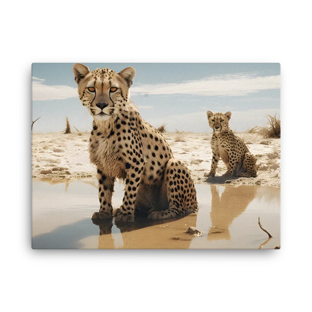 Silent Watchers of the Savanna | Thin Canvas | 18″×24″